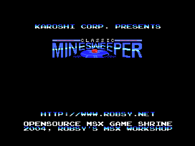 Minesweeper Classic Title Screen